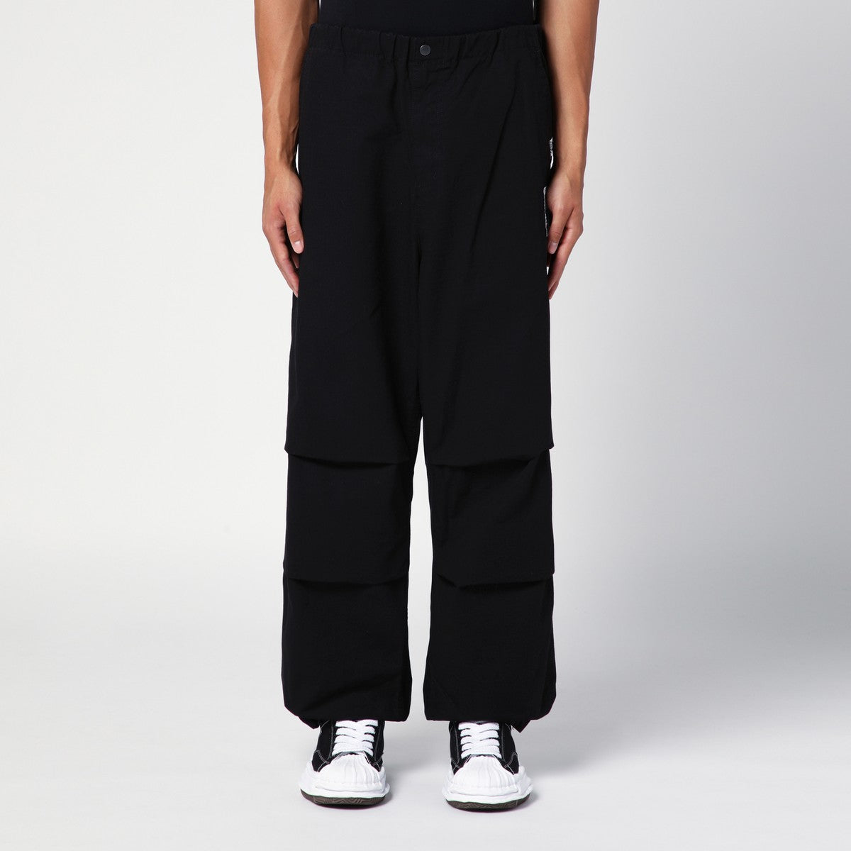 Maison MIHARA YASUHIRO Black Parachute Trousers