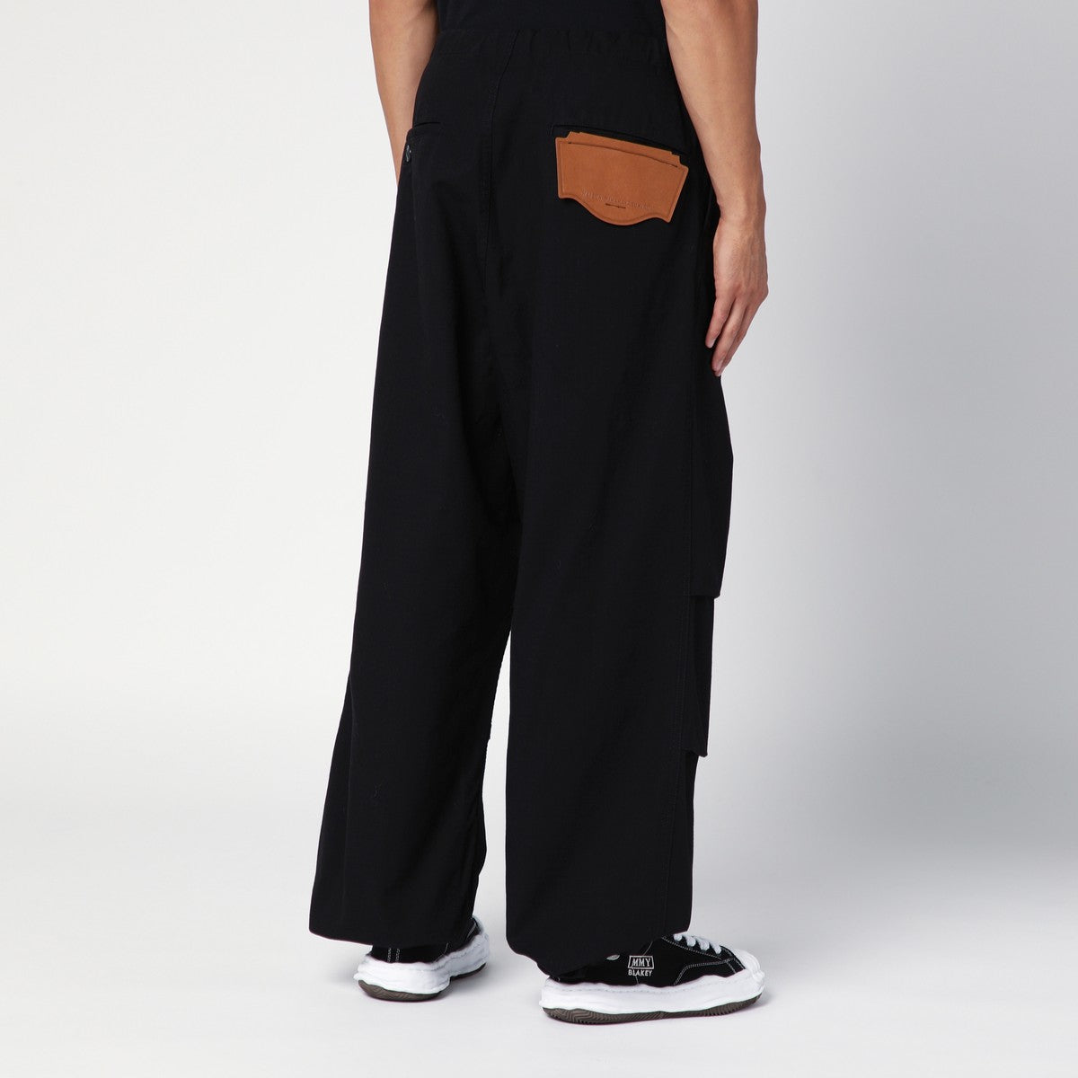 Maison MIHARA YASUHIRO Black Parachute Trousers Maison MIHARA YASUHIRO