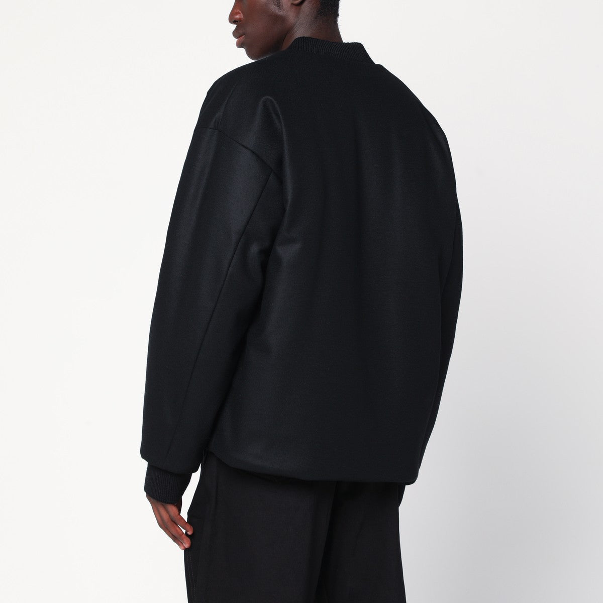 Jil Sander Black wool bomber jacket Jil Sander