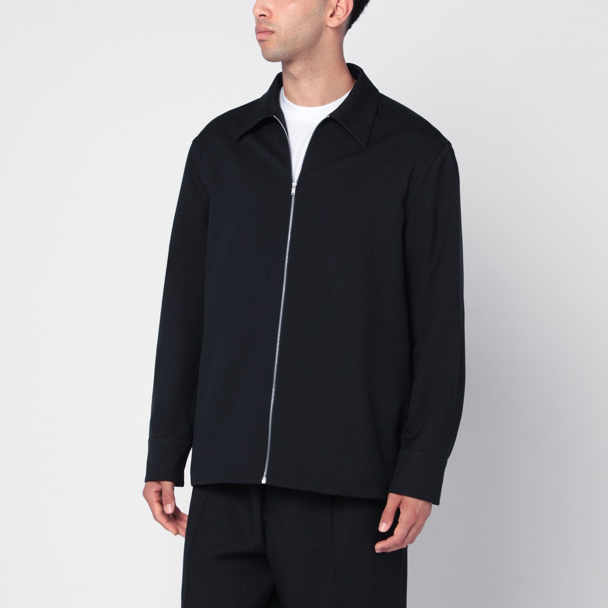 Jil Sander Midnight blue lightweight jacket in technical gabardine Jil Sander