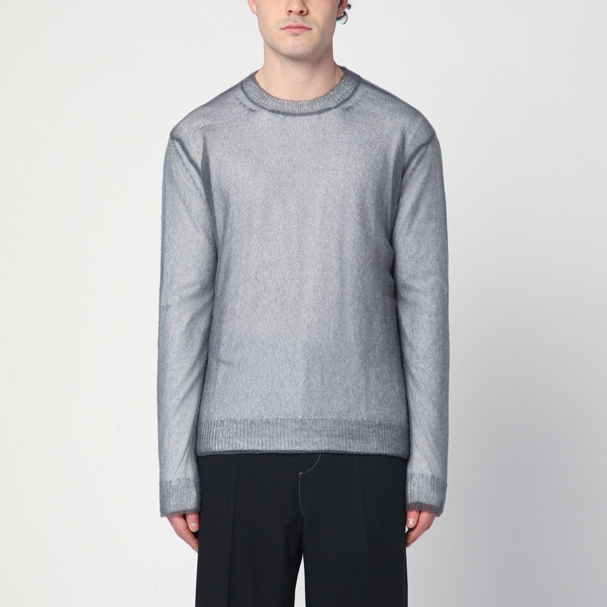Jil Sander Grey jumper with layered design Jil Sander