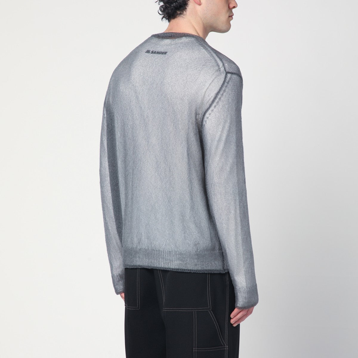 Jil Sander Grey jumper with layered design Jil Sander