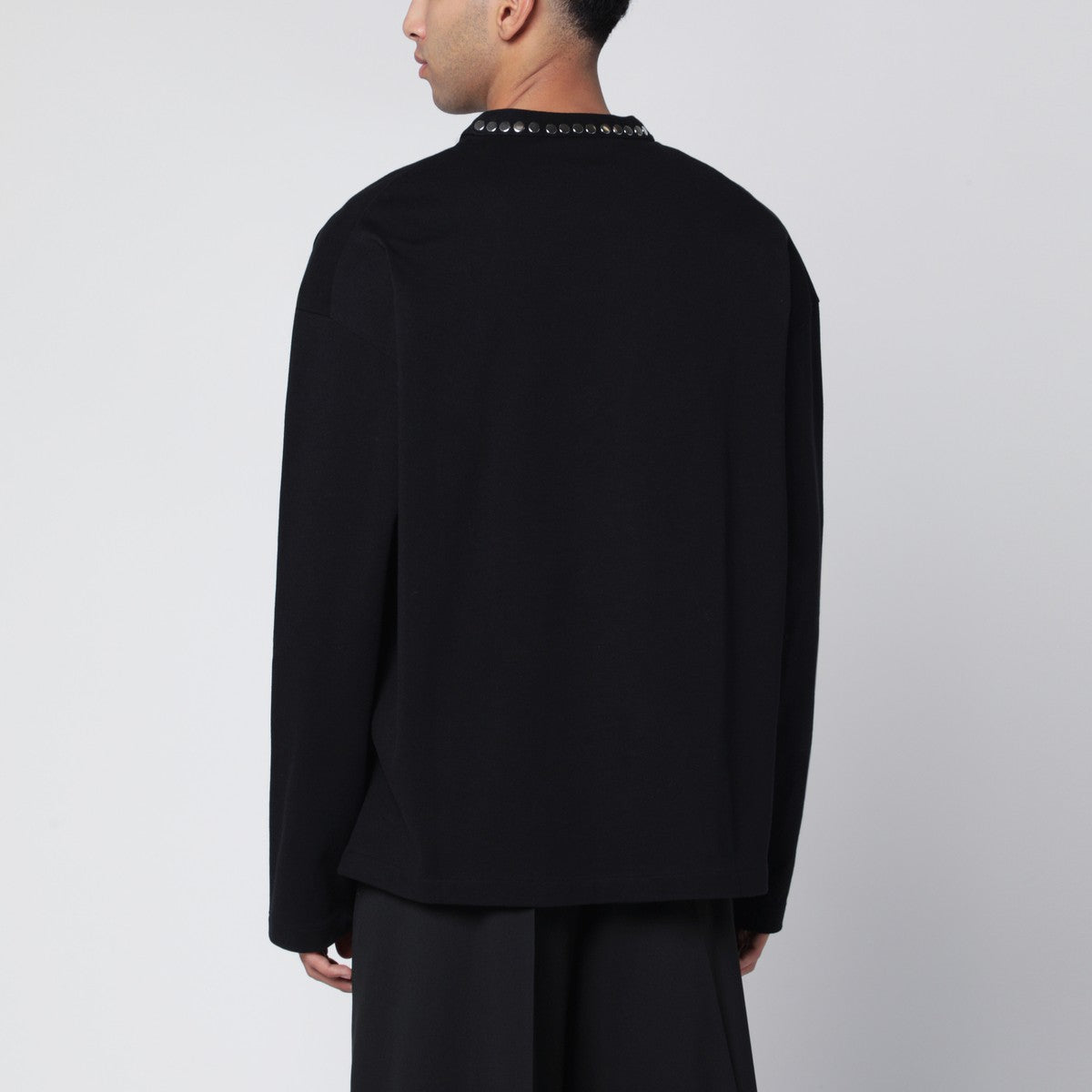 Jil Sander Black long-sleeve T-shirt with studs Jil Sander