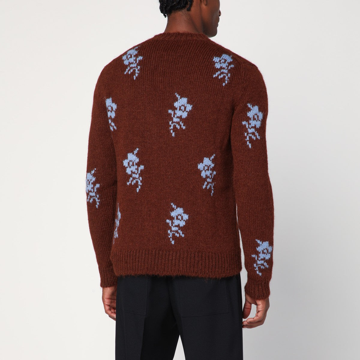 Jil Sander Brick-coloured alpaca sweater with embroidery Jil Sander