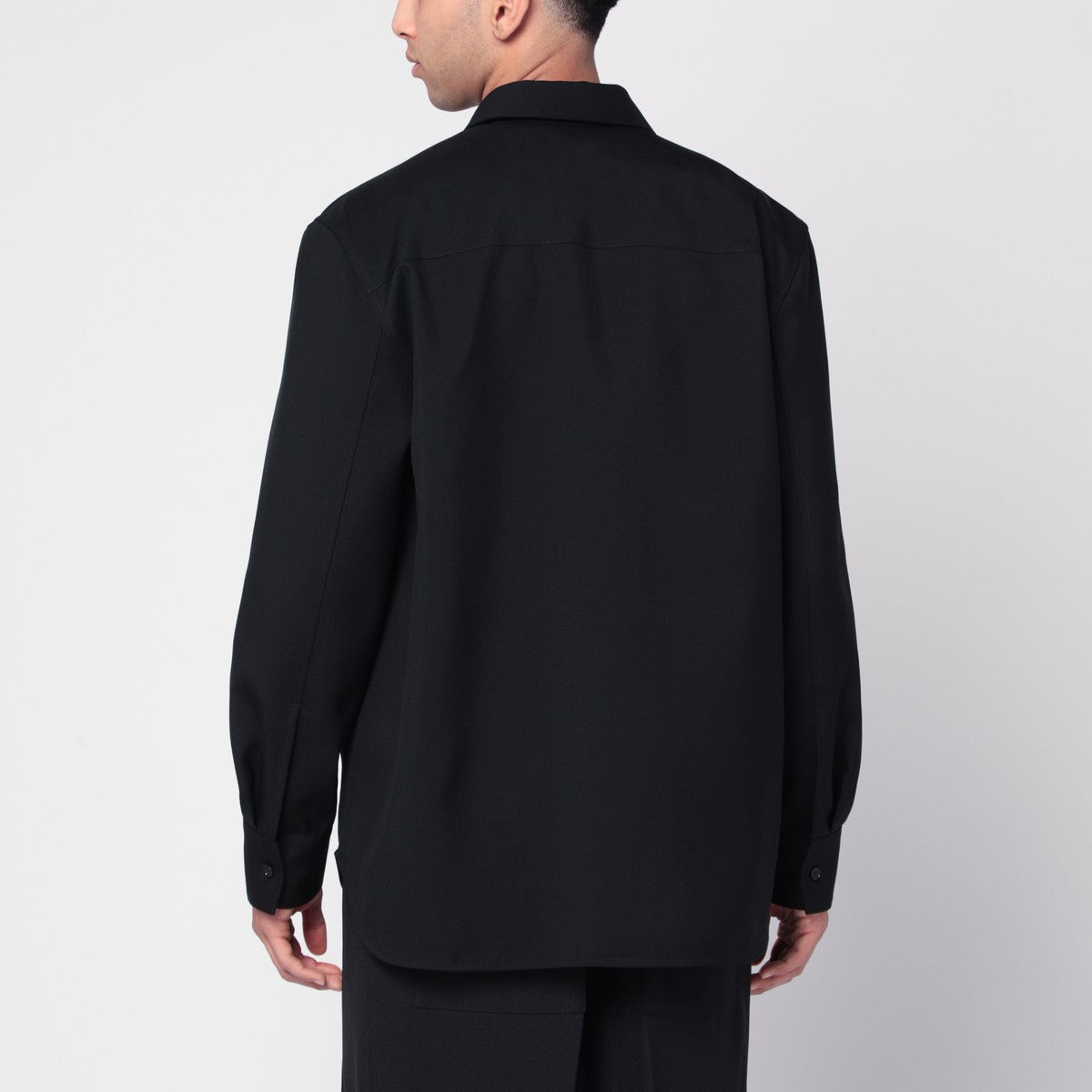 Jil Sander Black wool shirt with pockets Jil Sander