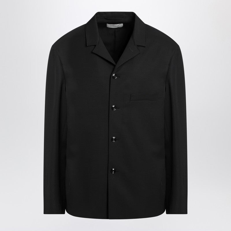 LEMAIRE Black overshirt jacket in wool blend Lemaire