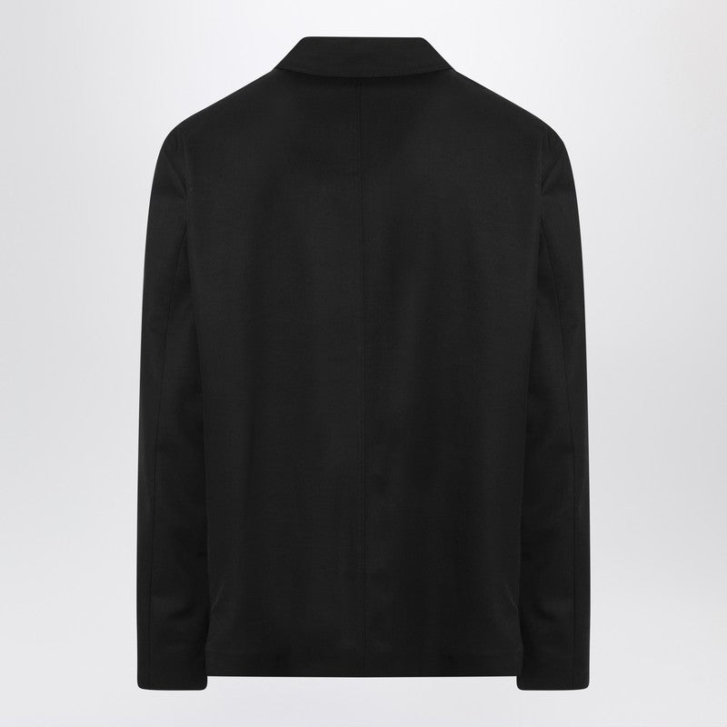 LEMAIRE Black overshirt jacket in wool blend Lemaire