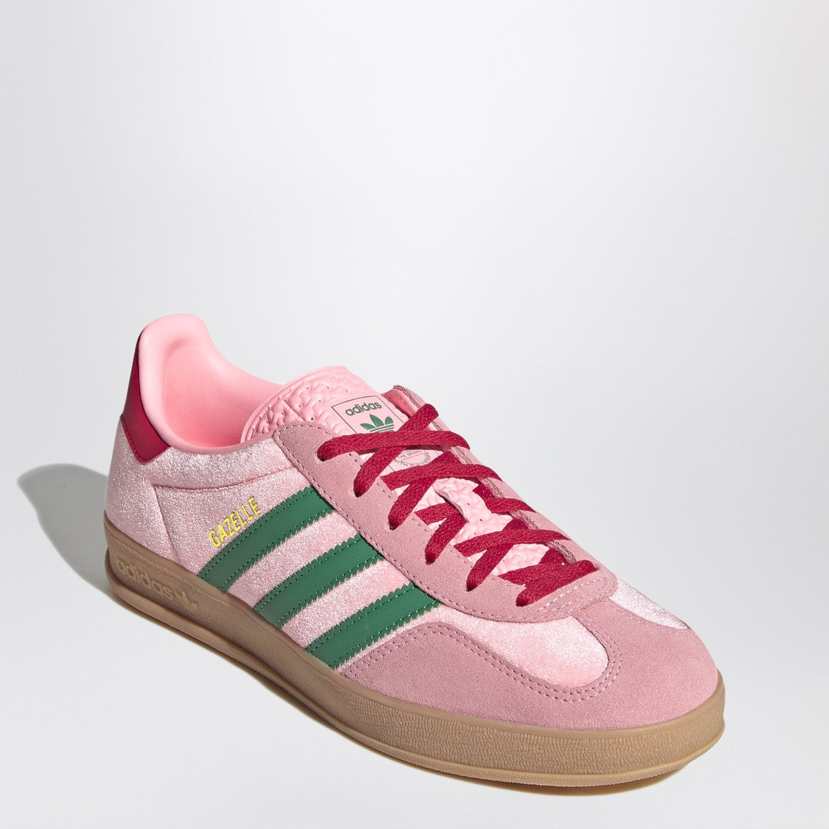 adidas Originals Gazelle Indoor Court Green/Glow Pink/Gum velvet Sneaker adidas Originals