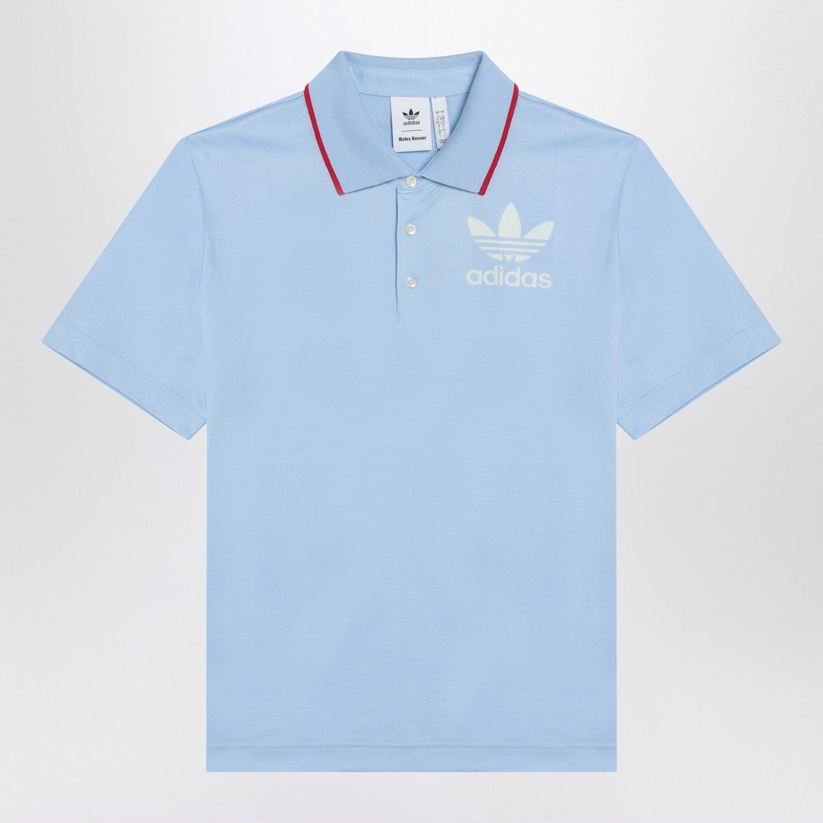 adidas by Wales Bonner Light blue polo shirt with logo adidas by Wales Bonner