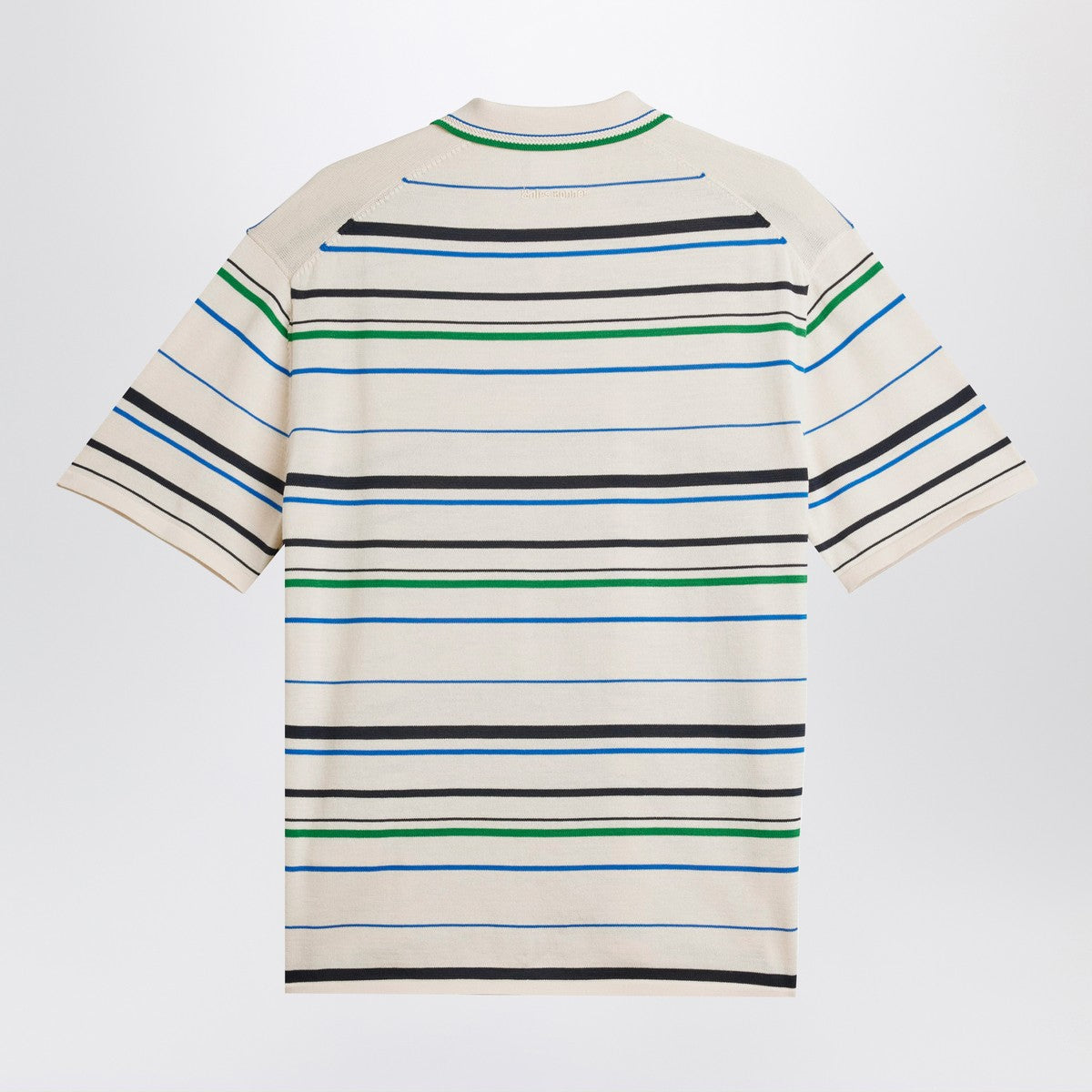 adidas by Wales Bonner White striped polo shirt in cotton blend adidas by Wales Bonner