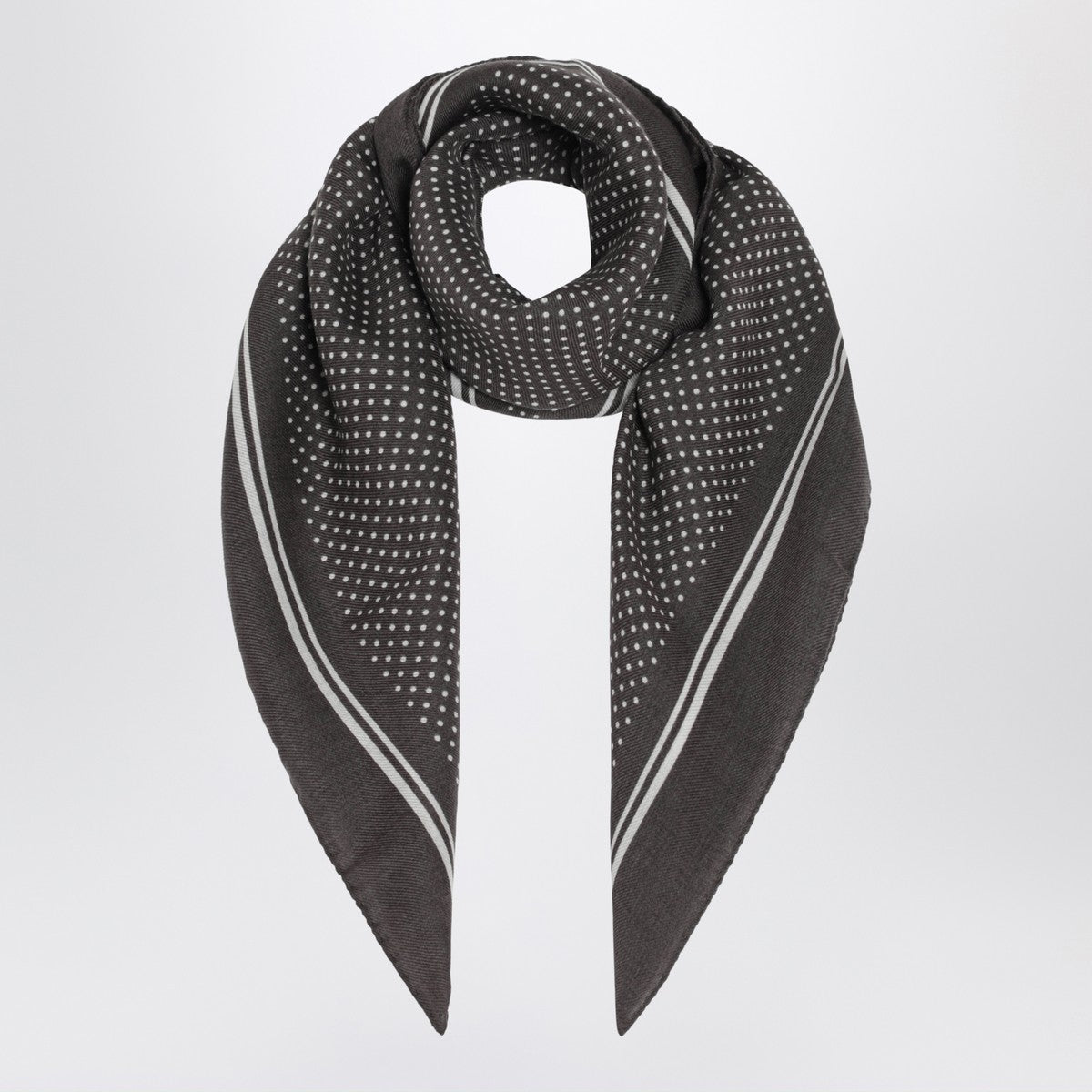 Destin Grey wool polka-dot bandana Destin