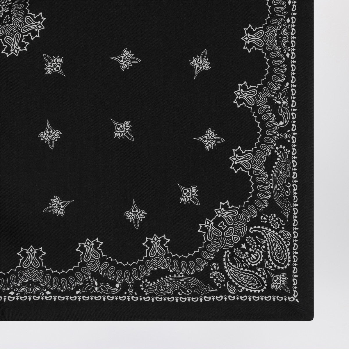 Destin Paisley black wool scarf Destin