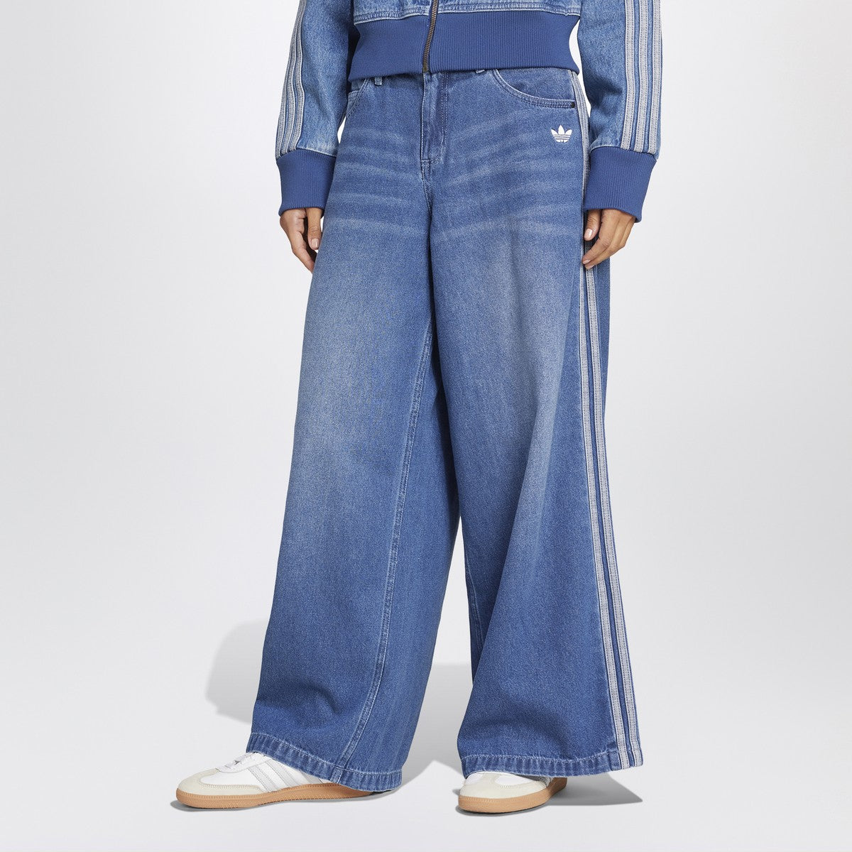 adidas Originals Firebird mid blue jeans adidas Originals