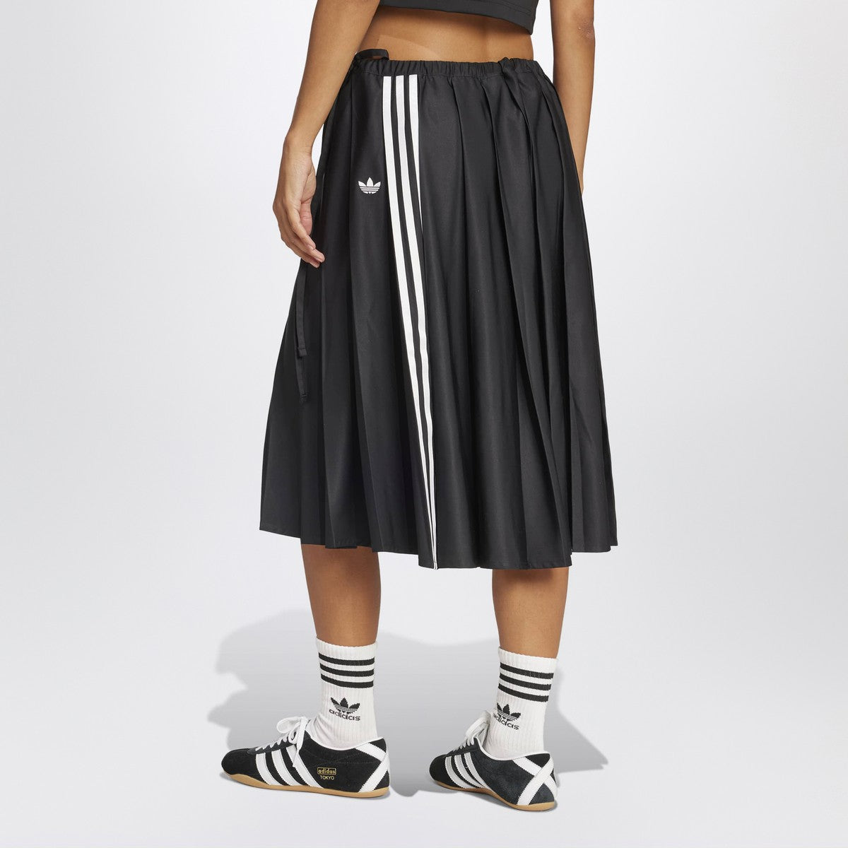 adidas Originals Midi pleated skirt black adidas Originals