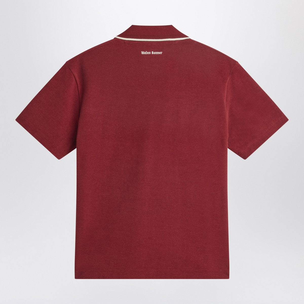 adidas by Wales Bonner Bordeaux polo shirt in cotton blend adidas by Wales Bonner