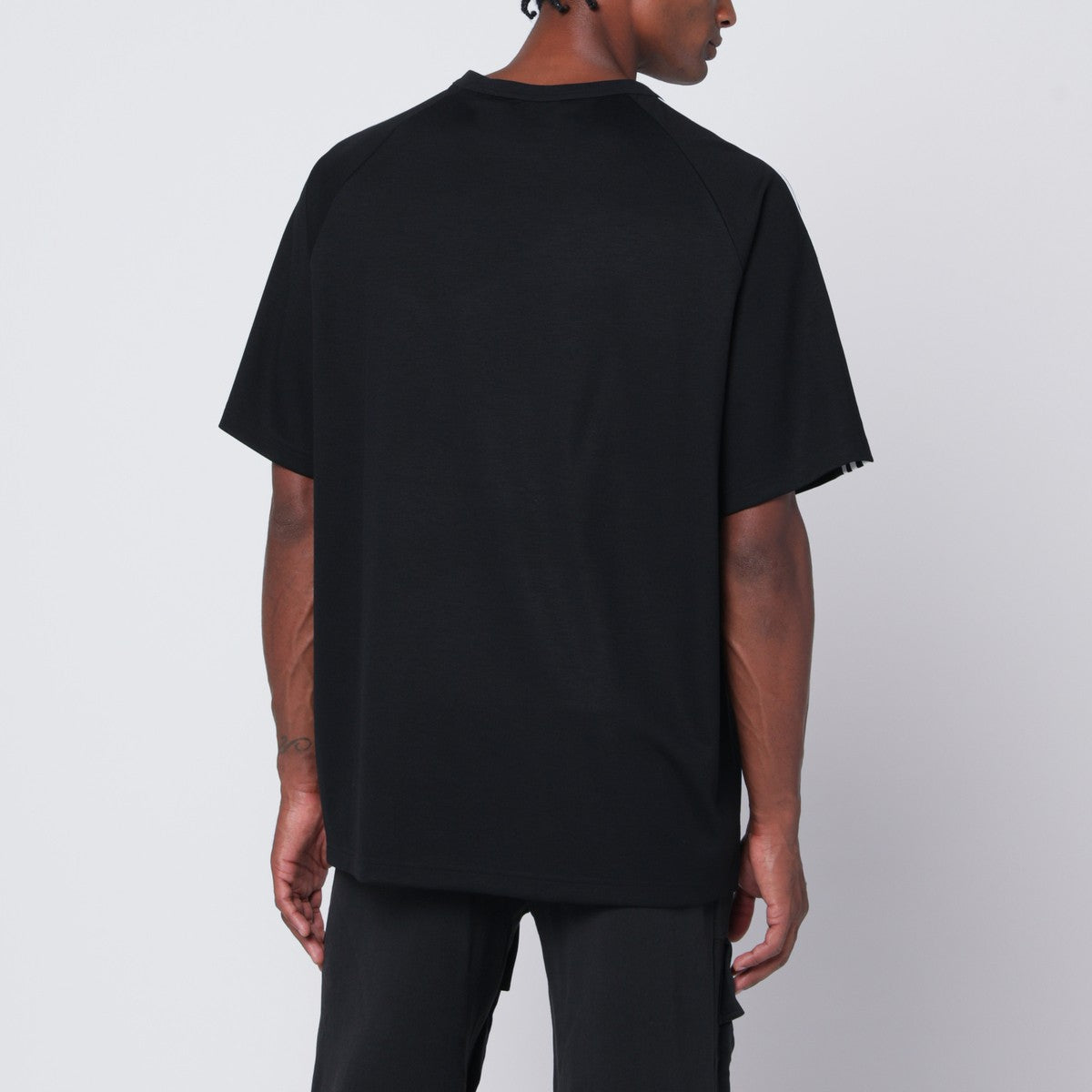 adidas Y-3 Black T-shirt in wool and nylon blend adidas Y-3
