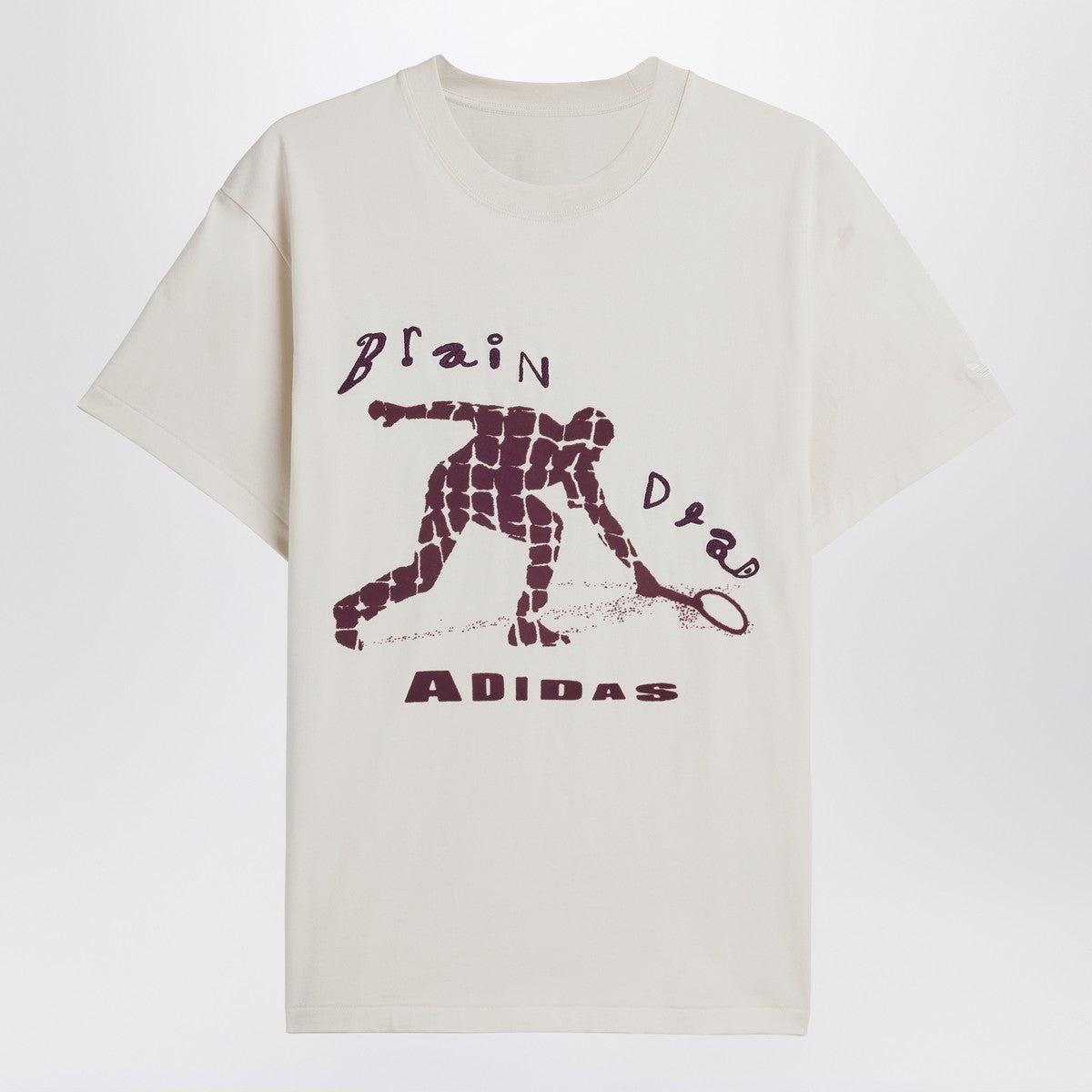 adidas x Brain Dead Ivory cotton T-shirt with logo adidas x Brain Dead