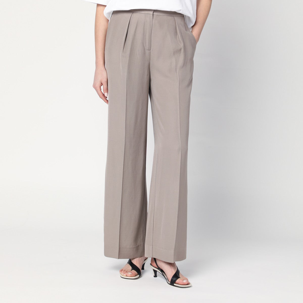 Calvin Klein Ash grey trousers in linen blend Calvin Klein
