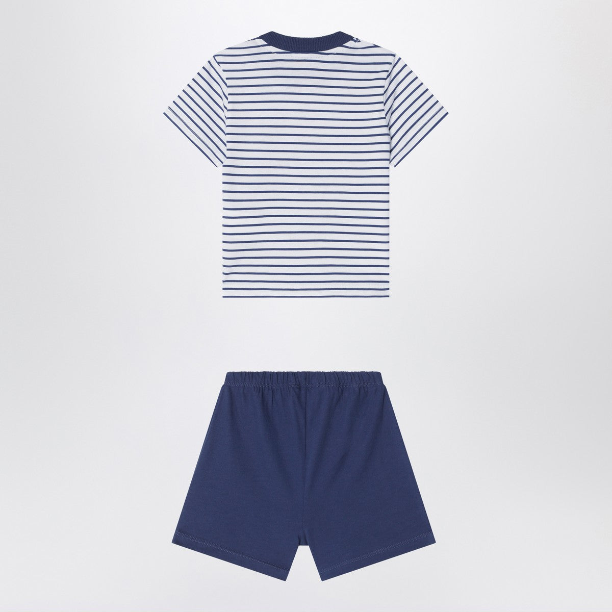 K-Way Two-piece blue striped cotton outfit K-Way