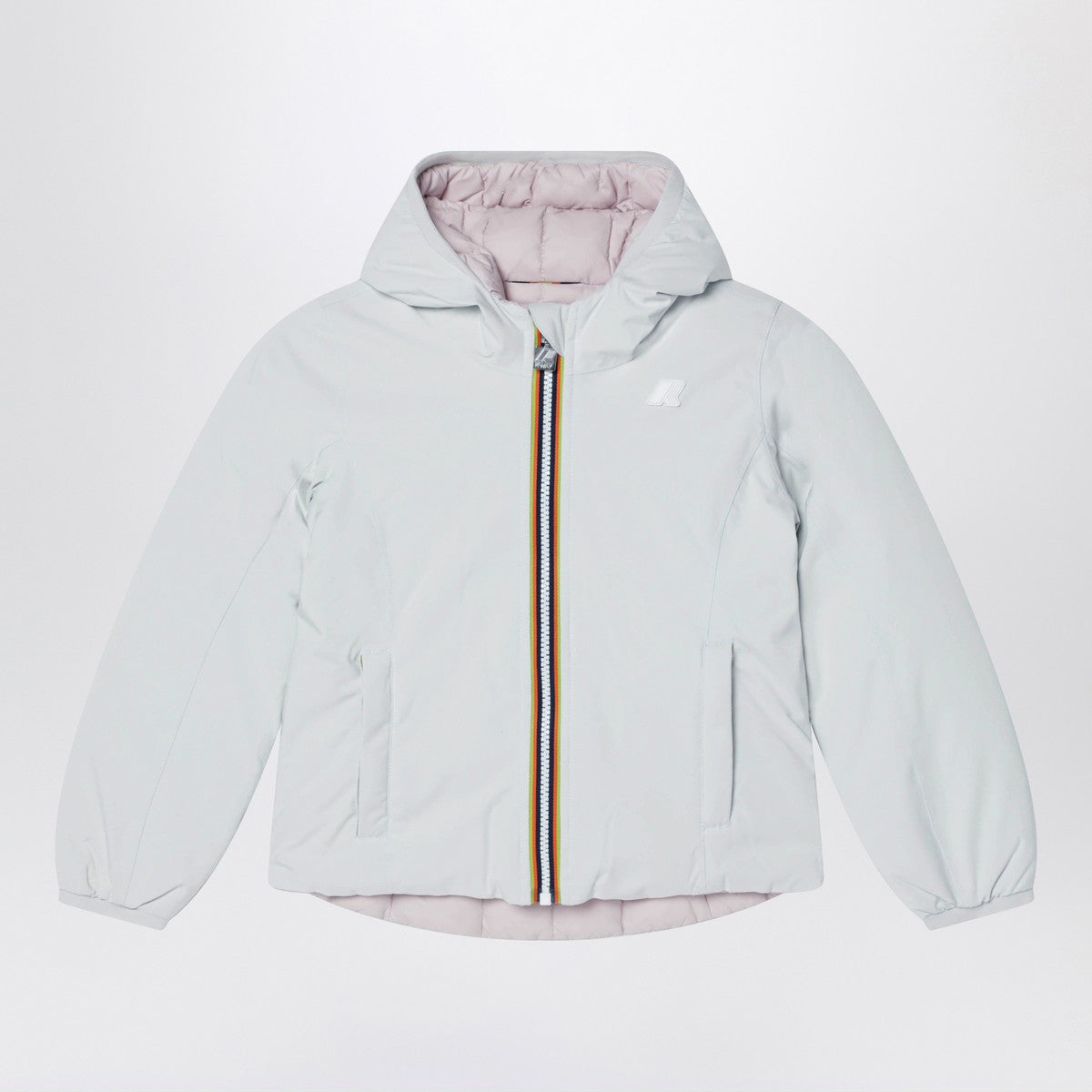K-Way Reversible Lily Thermo jacket in gardenia white/pink K-Way