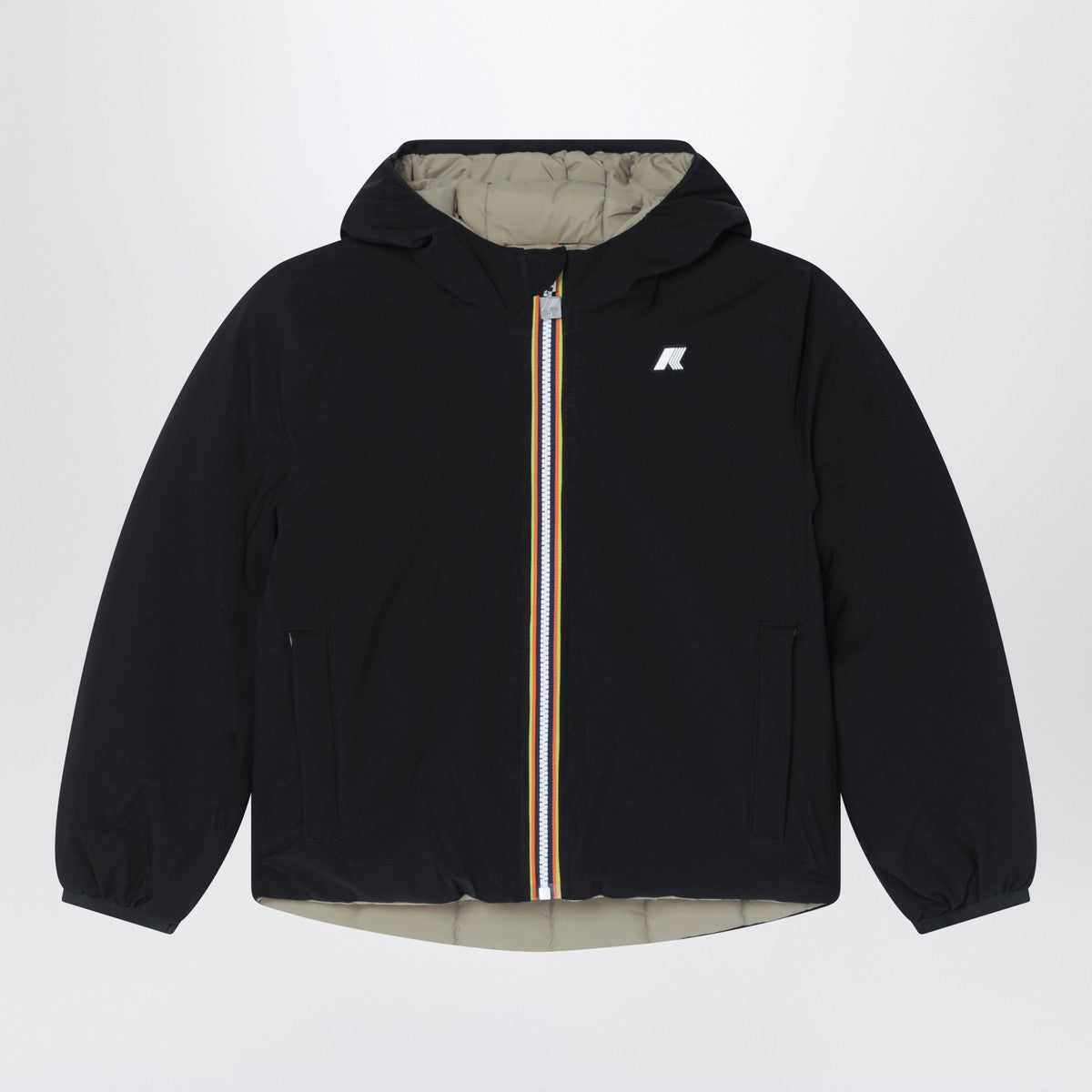 K-Way Reversible Jack jacket in black/green K-Way