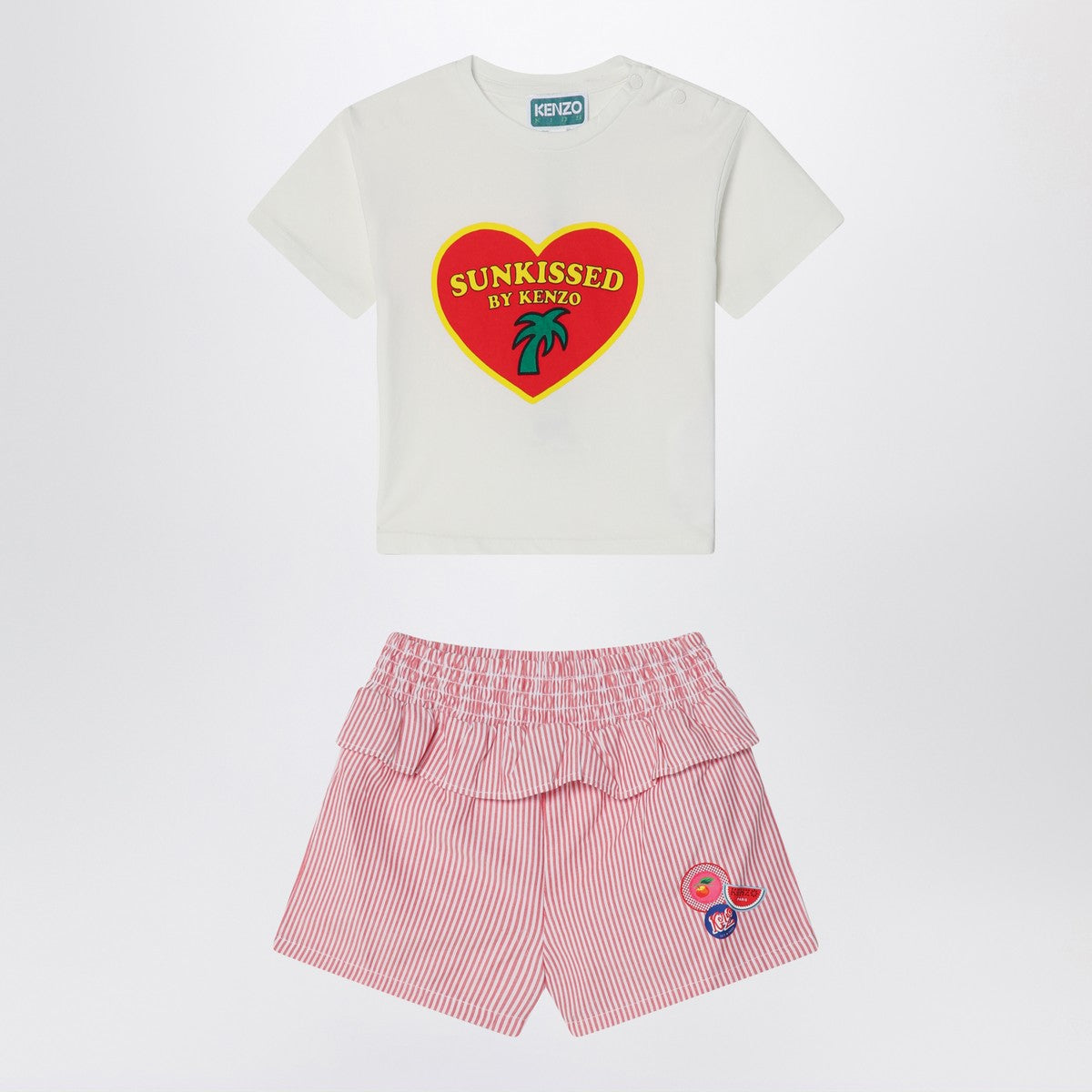 KENZO White/red two-piece suit in cotton Kenzo