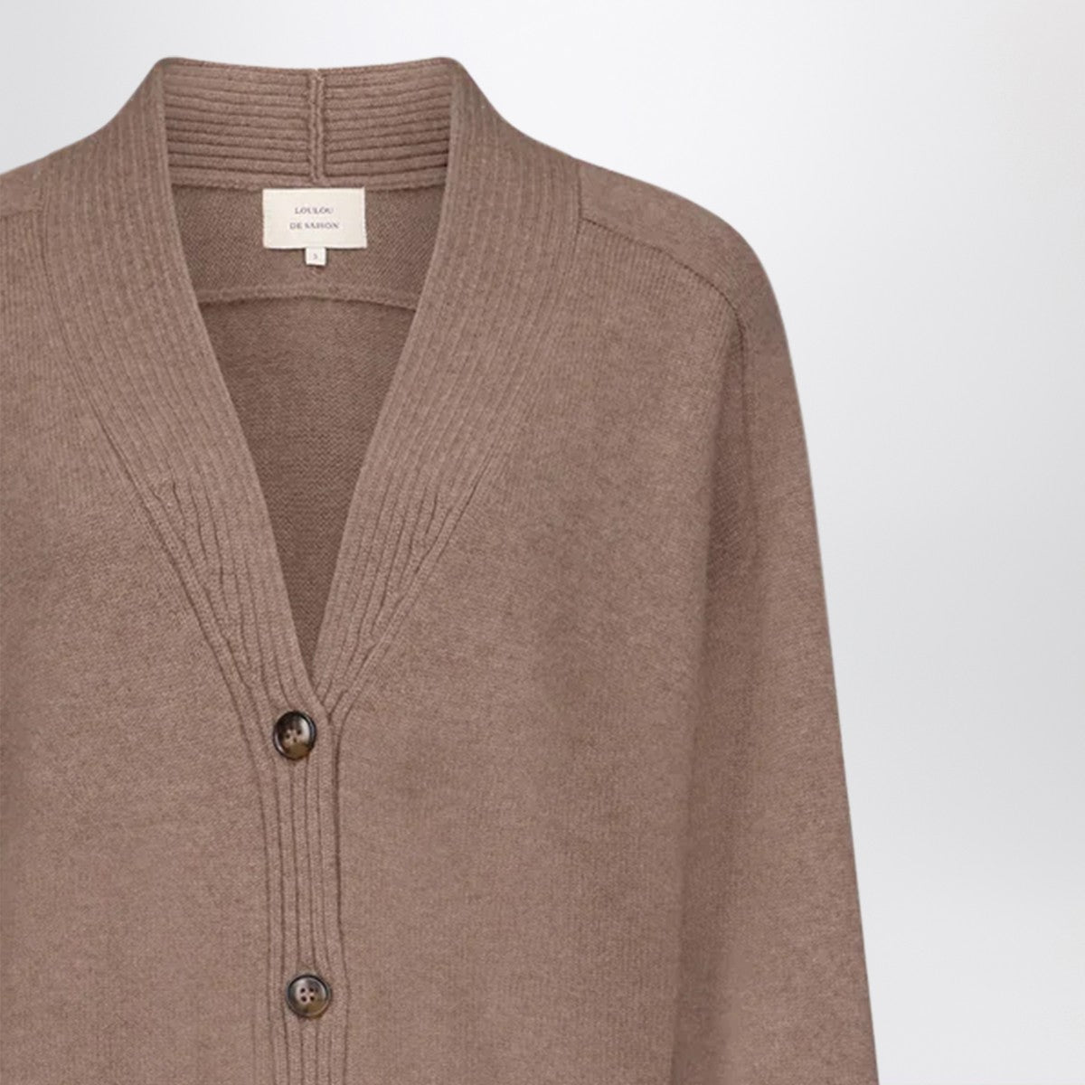 LouLou De Saison Kaia Lds anthracite grey cashmere cardigan LouLou De Saison