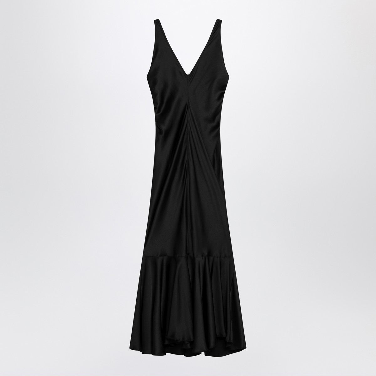 Sportmax Long black dress in satin Sportmax
