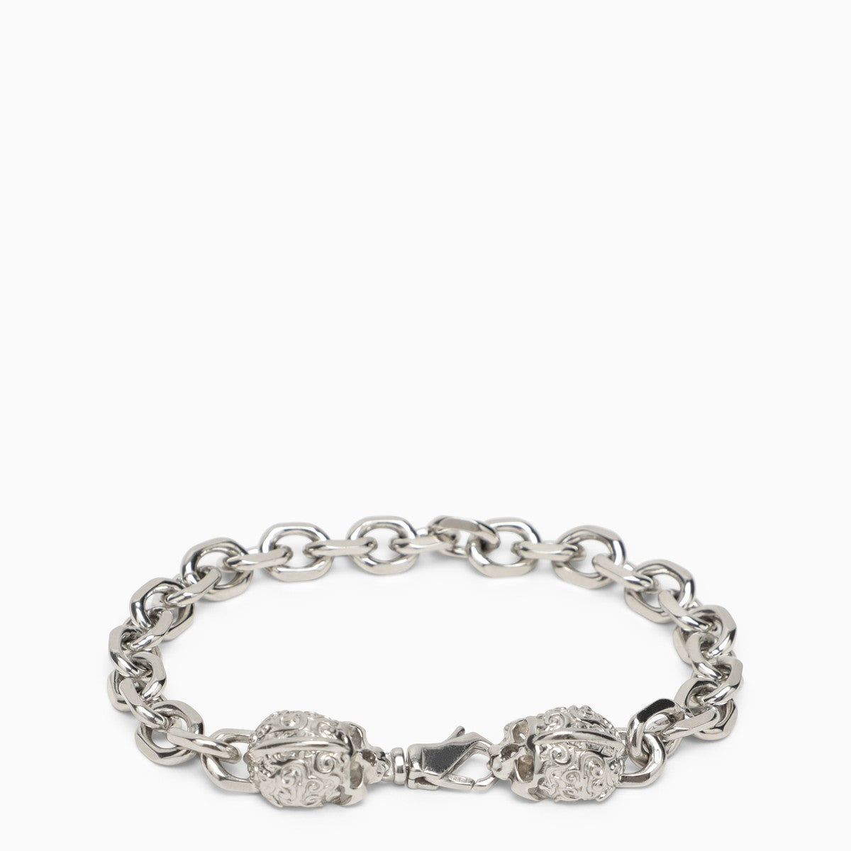 Emanuele Bicocchi Silver 925 skull chain bracelet Emanuele Bicocchi