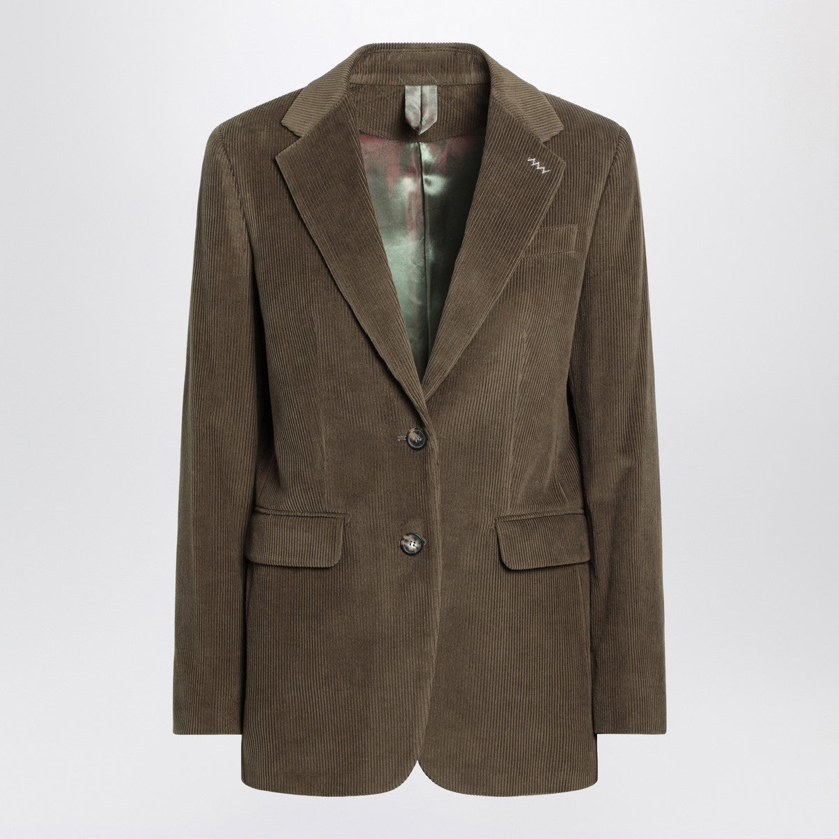 Max Mara Khaki ribbed jacket