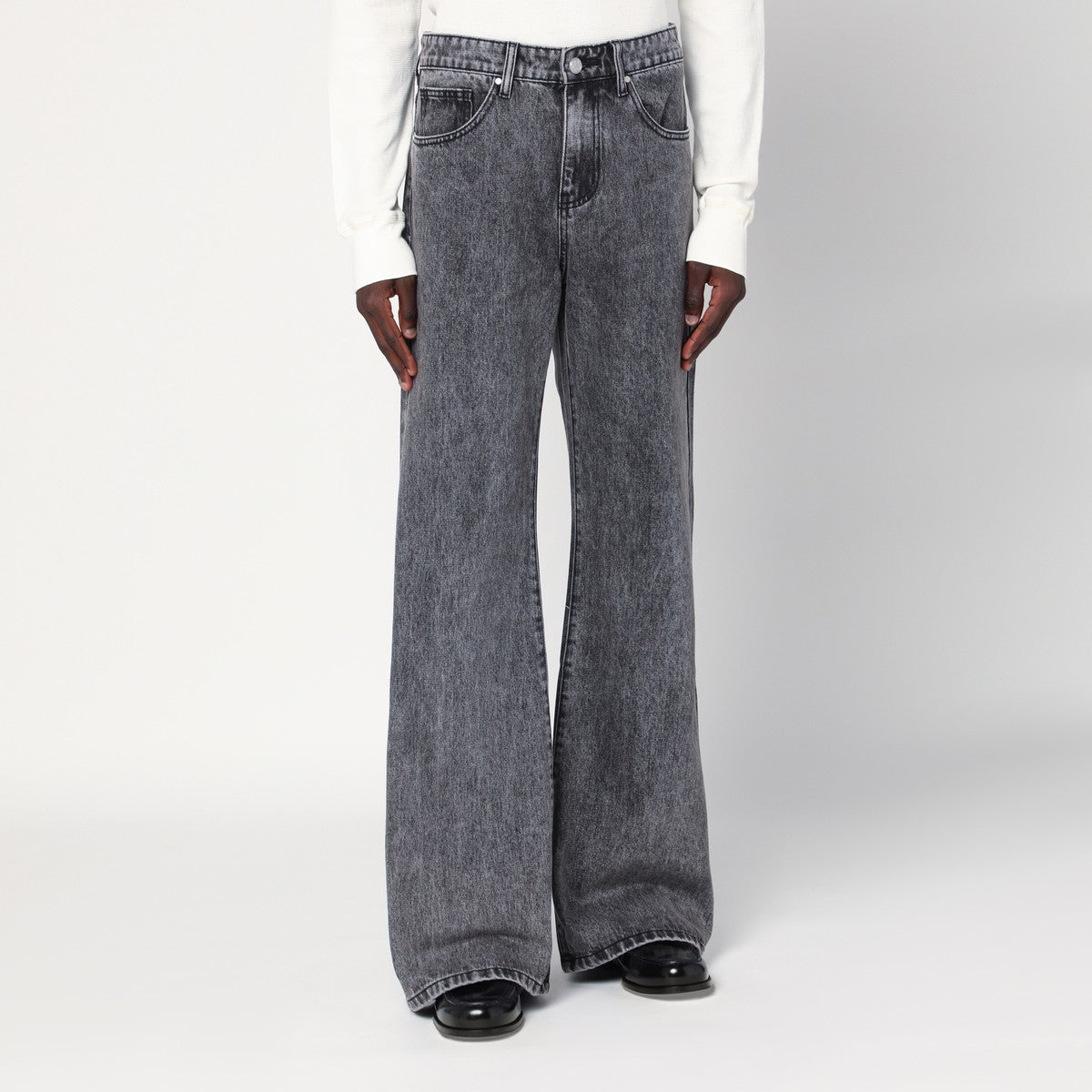 Basketcase Gallery Wide-leg black washed jeans Basketcase Gallery