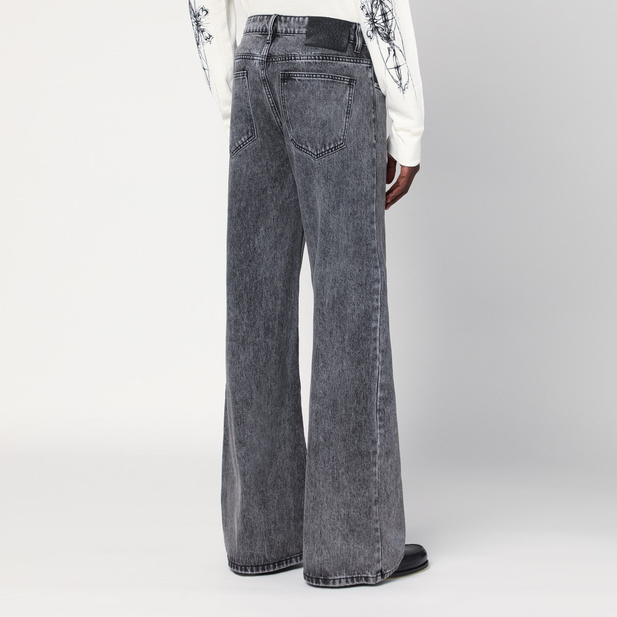 Basketcase Gallery Wide-leg black washed jeans Basketcase Gallery
