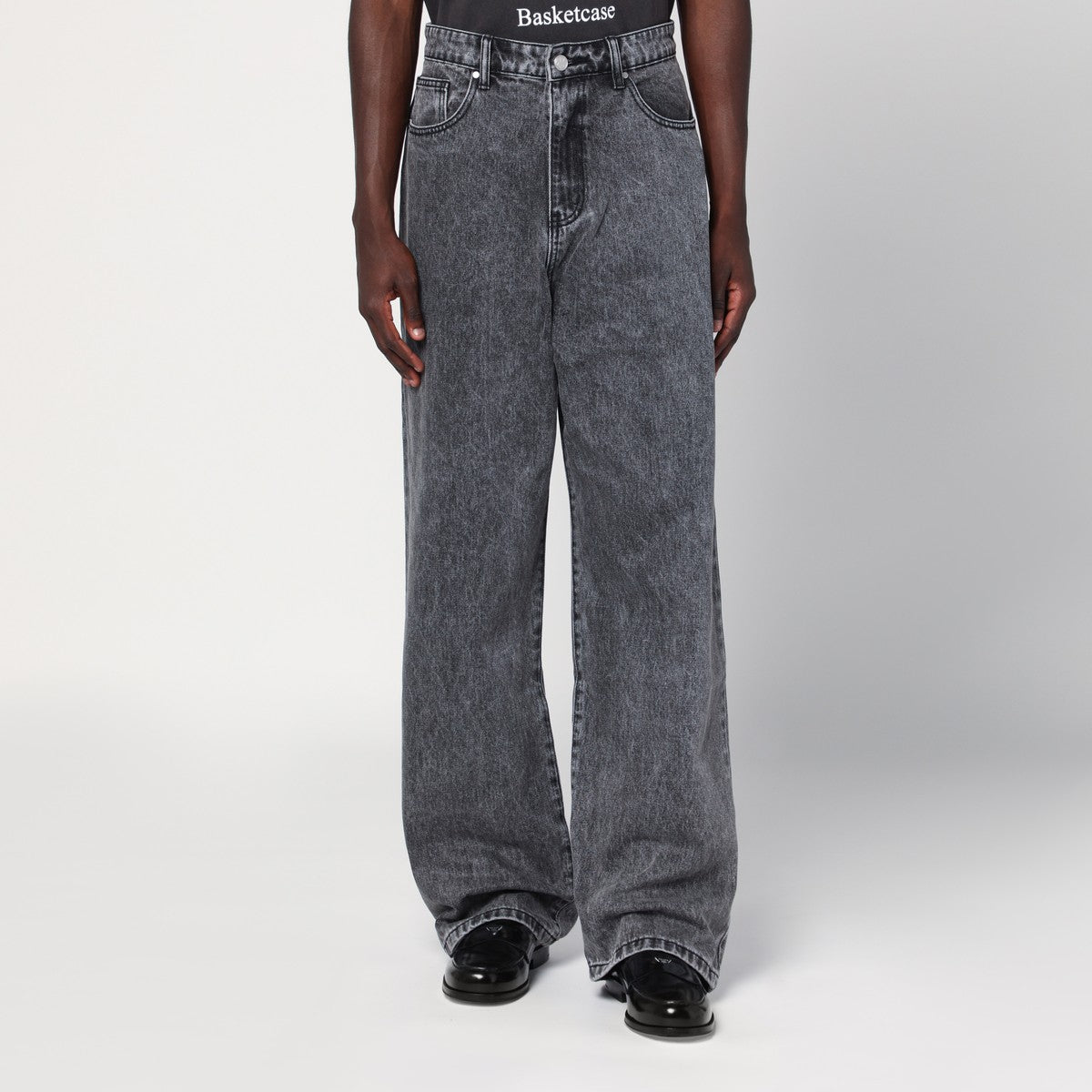 Basketcase Gallery Wide-leg black washed jeans Basketcase Gallery