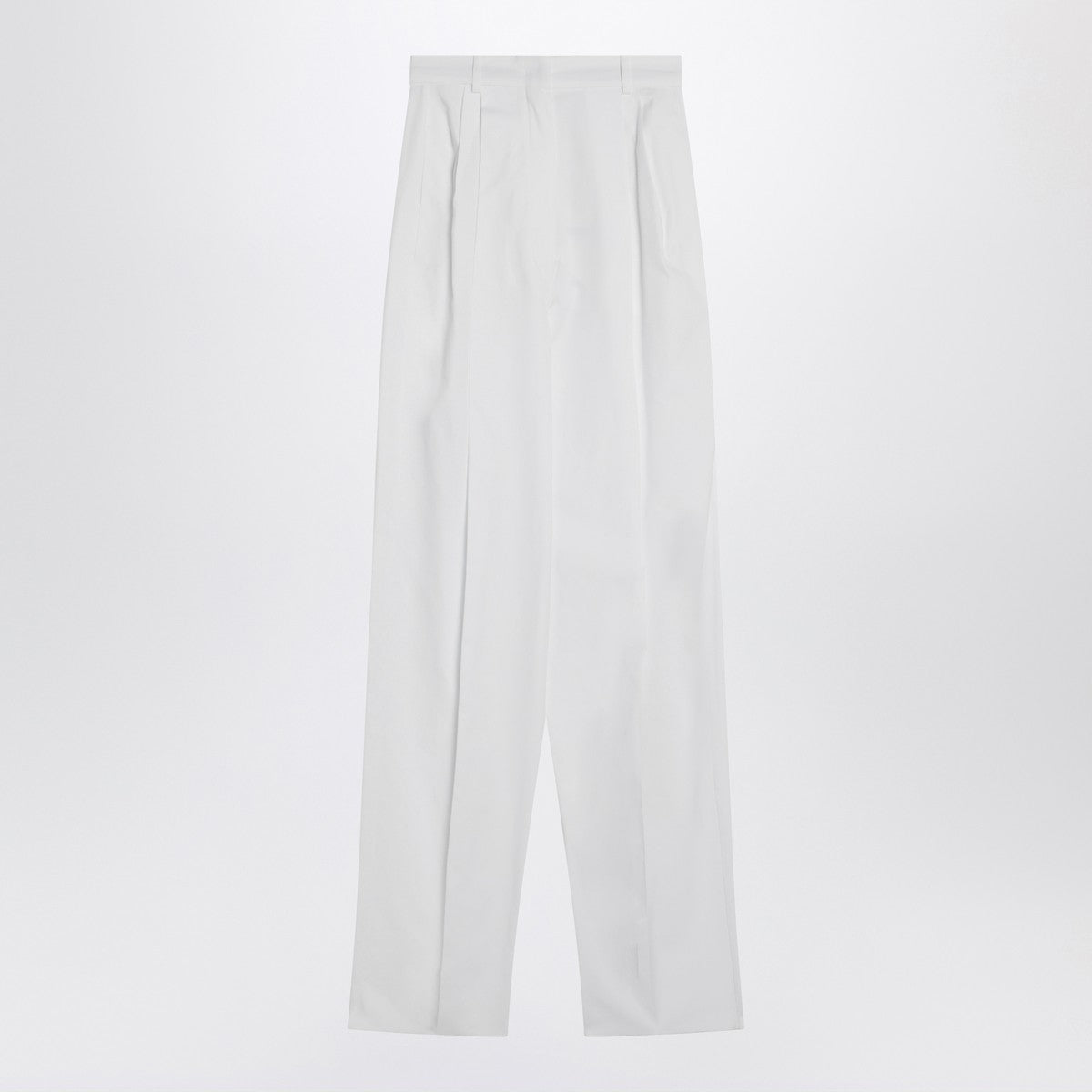 Sportmax Wide white cotton trousers Sportmax