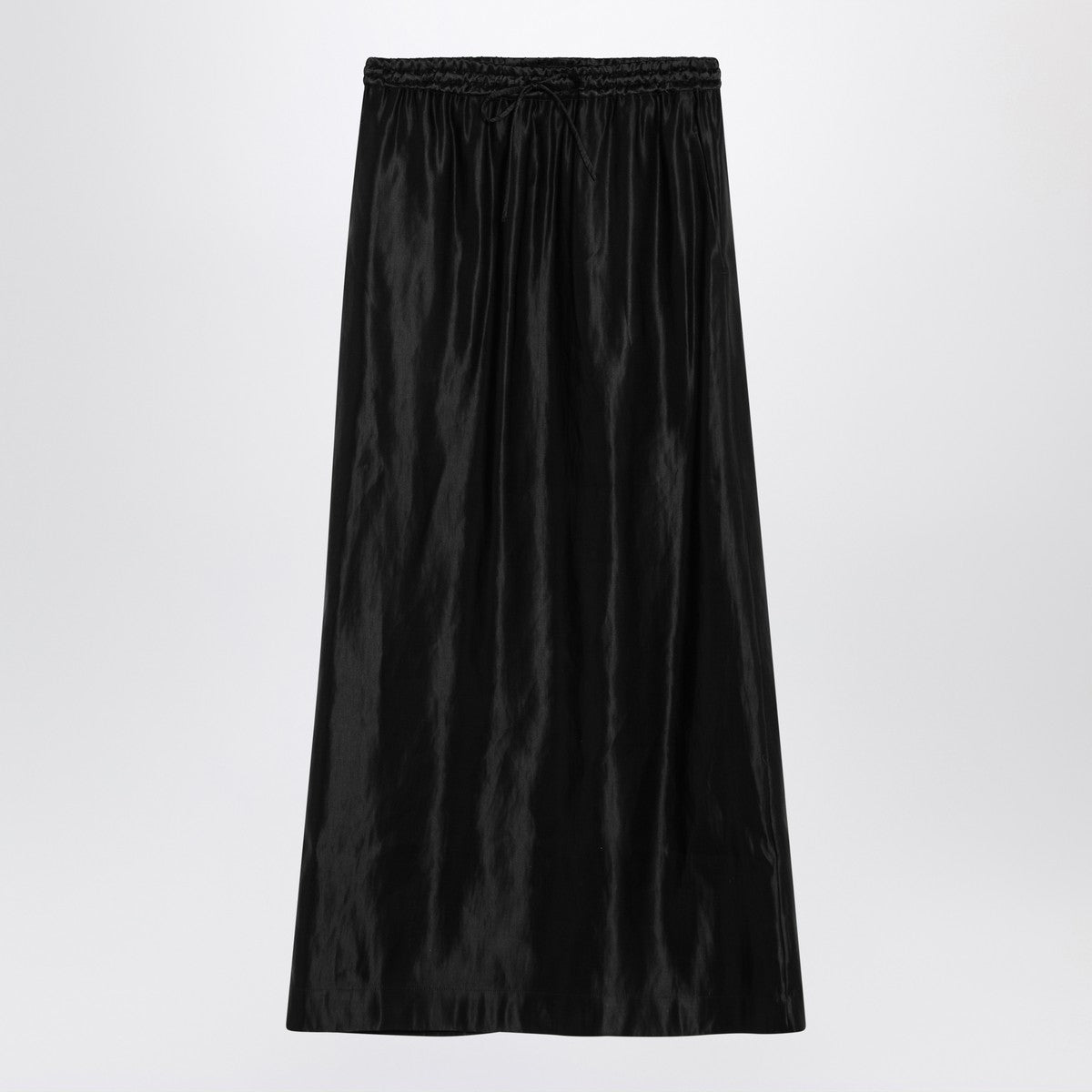 LouLou De Saison Black skirt in linen and silk LouLou De Saison