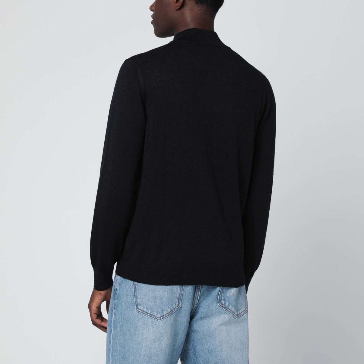 Tagliatore Black wool turtleneck sweater Tagliatore
