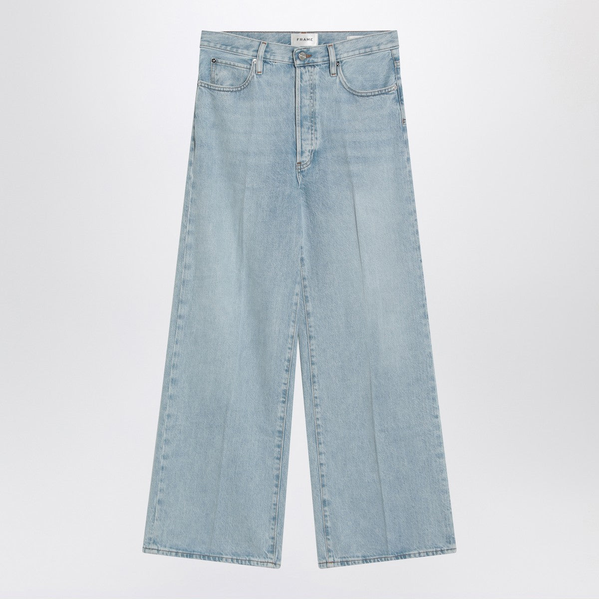 Frame Low Baggy Wide Leg Jeans in Organic Denim Frame
