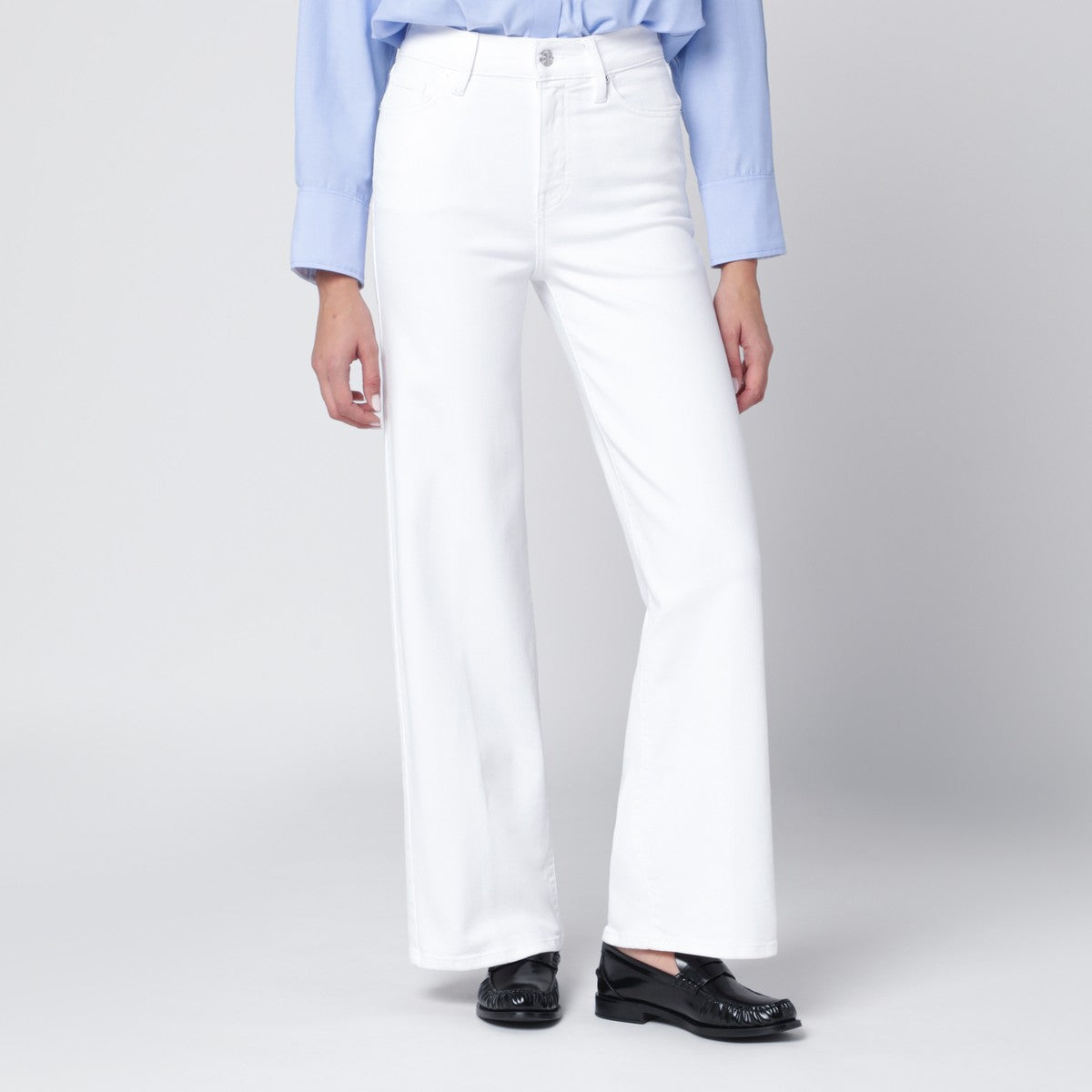 Frame White Slim Palazzo jeans Frame