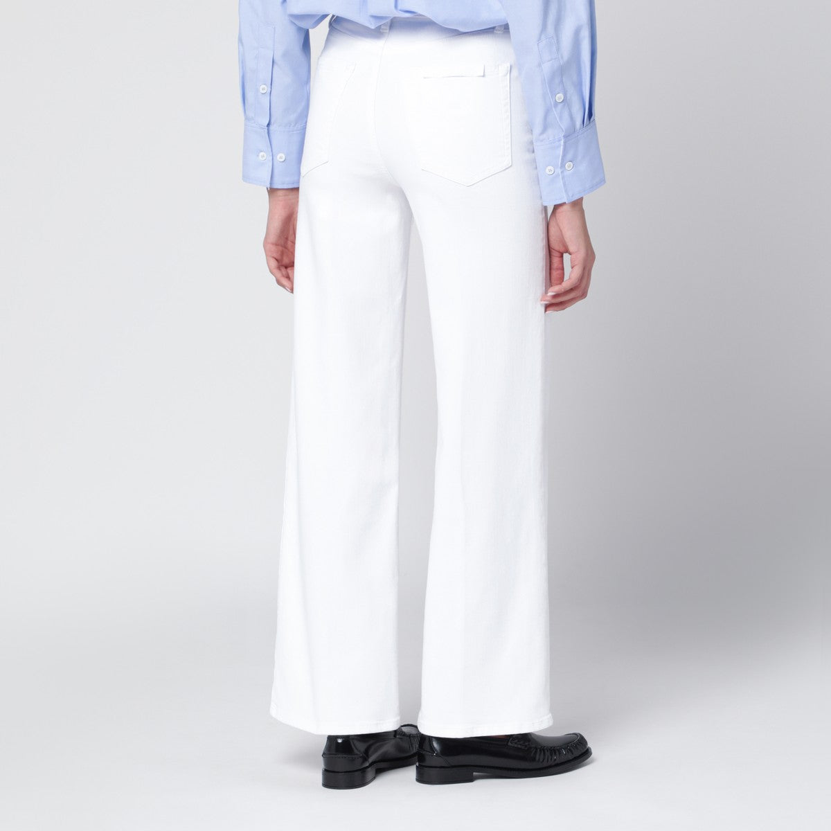Frame White Slim Palazzo jeans Frame