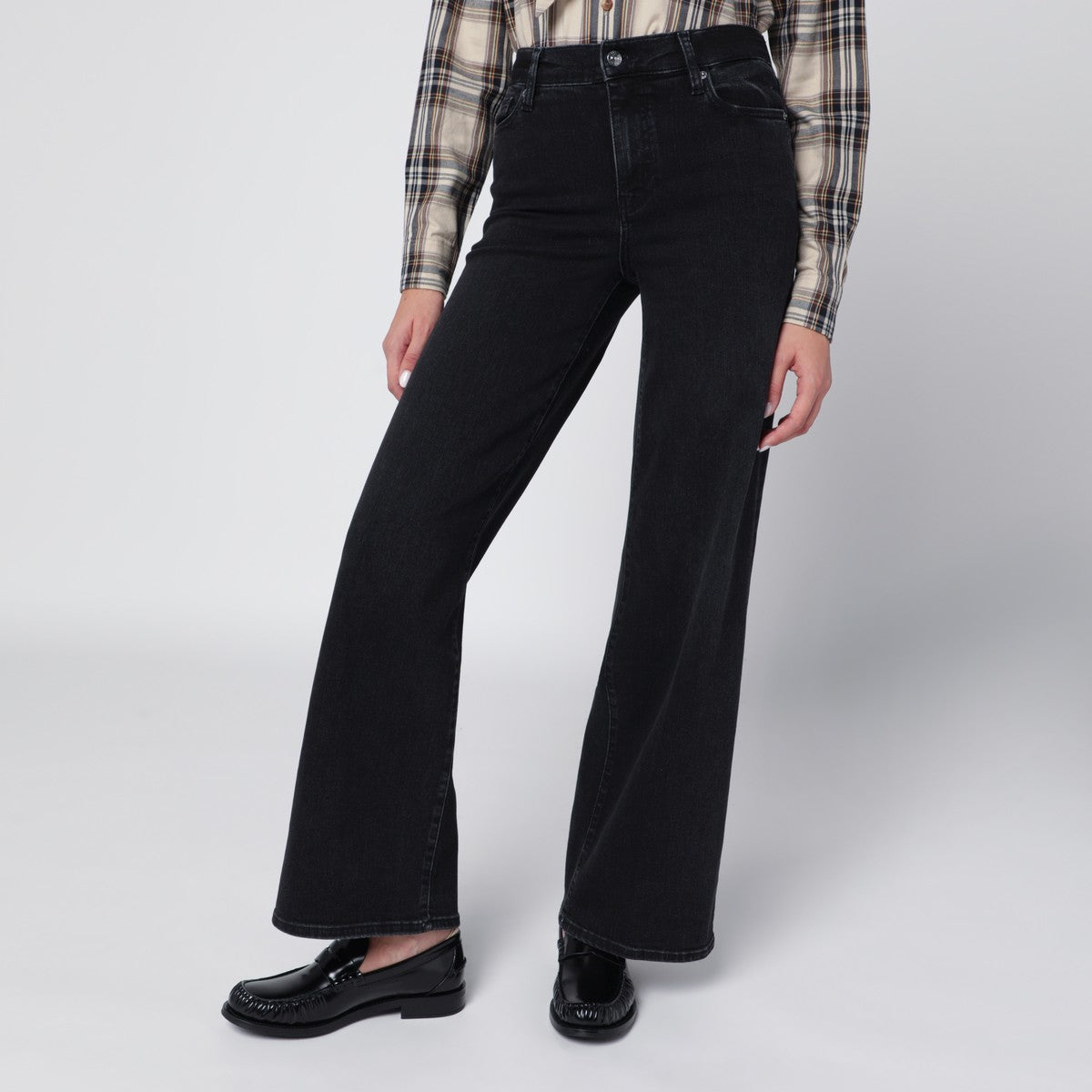 Frame Black Le Slim Palazzo trousers Frame