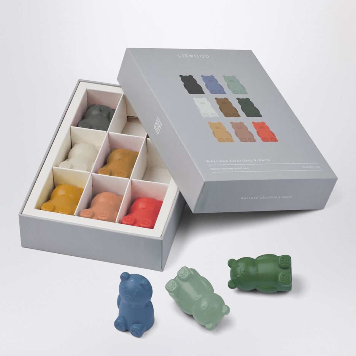 Liewood Set of nine bear-shaped colored crayons Liewood
