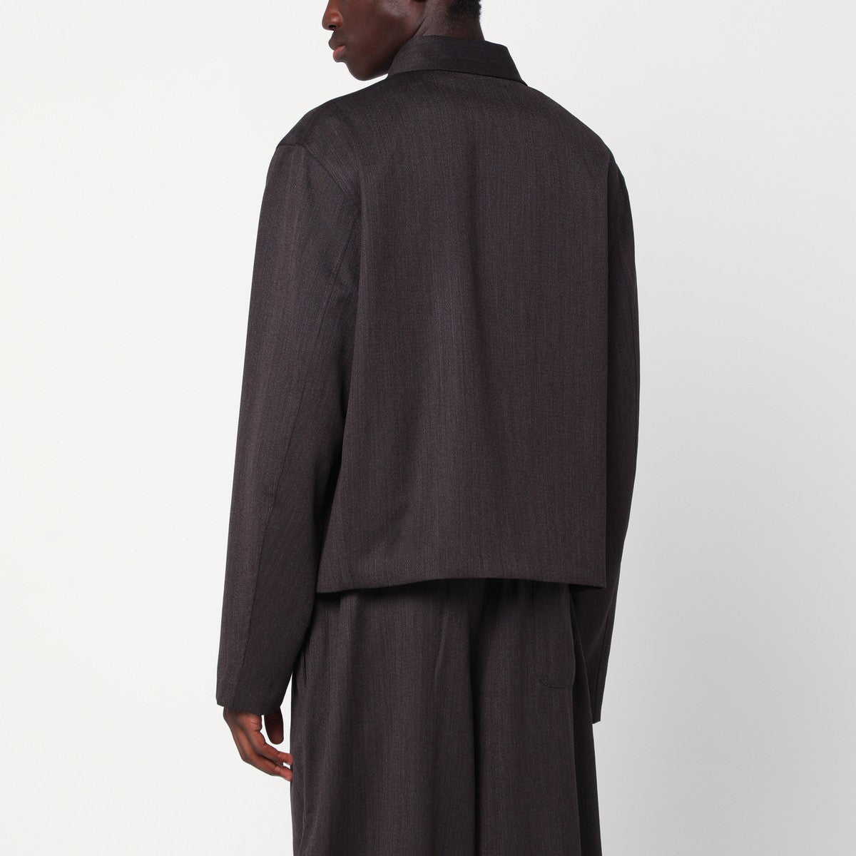 Our Legacy Brown zip-up wool jacket Our Legacy