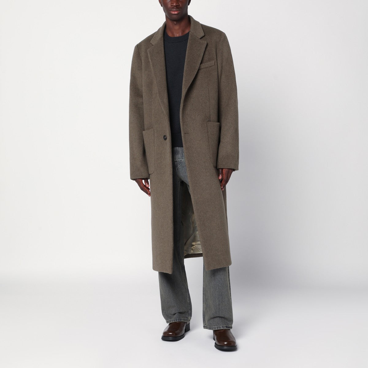 Our Legacy Moss-coloured wool blend coat Our Legacy