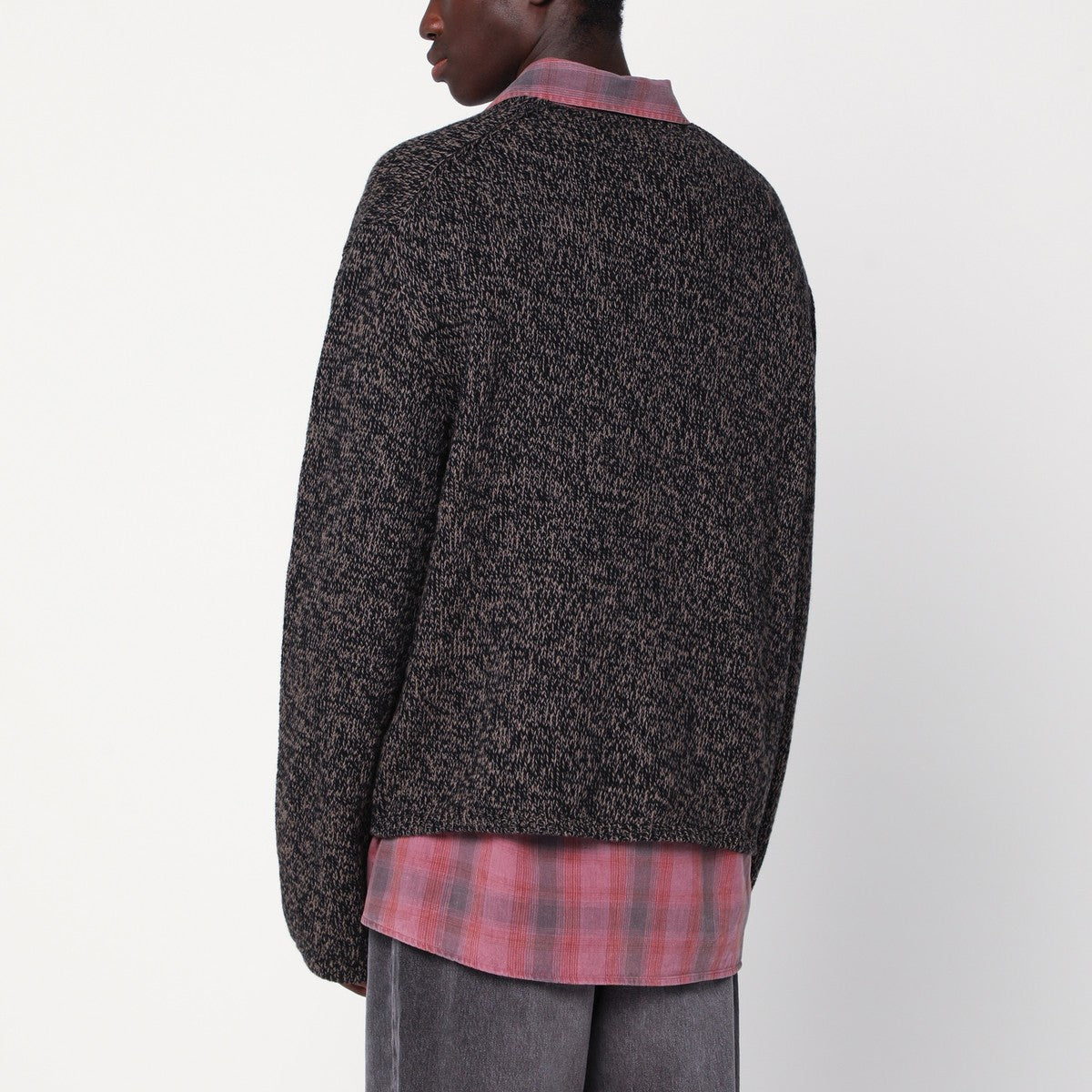 Our Legacy Brown textured wool cardigan Our Legacy