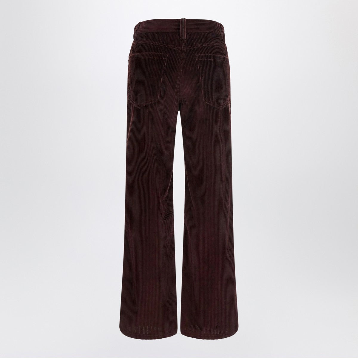 Brunello Cucinelli Wide-leg bordeaux velvet trousers Brunello Cucinelli