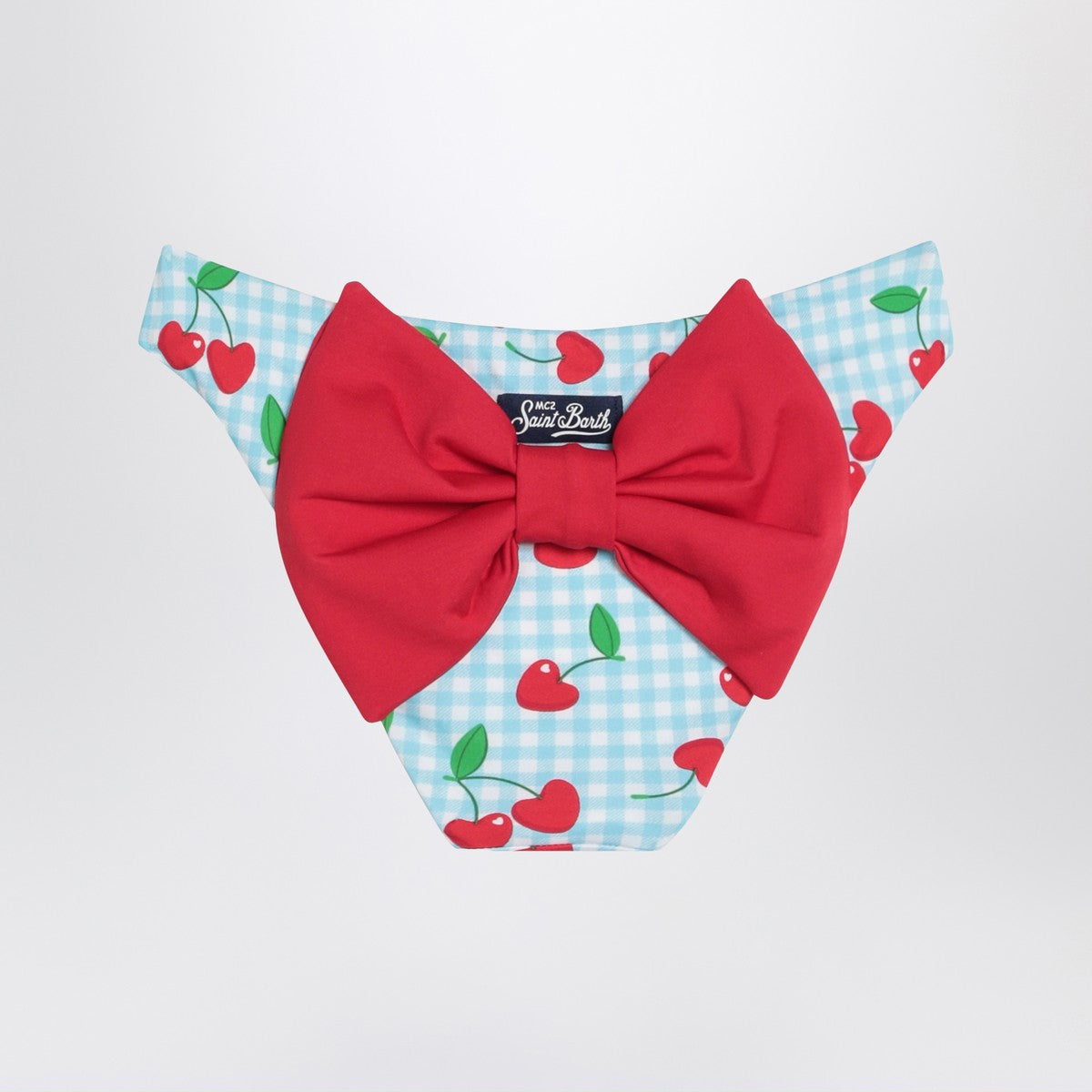 MC2 Saint Barth Madame slip with Vichy and cherries pattern MC2 Saint Barth