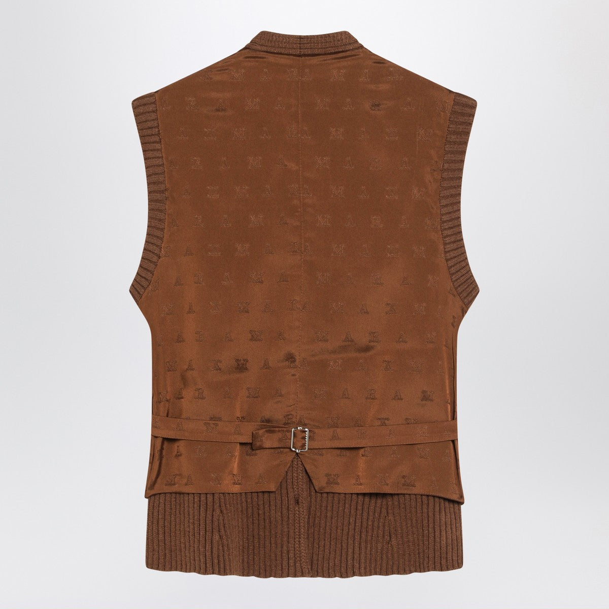 Max Mara Brown wool-cashmere gilet Max Mara