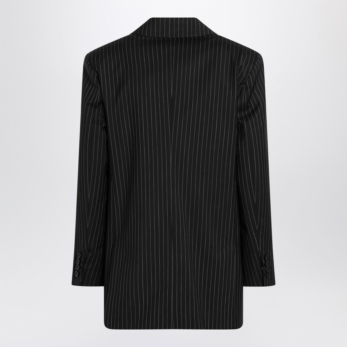 Max Mara Black pinstriped double-breasted wool jacket Max Mara