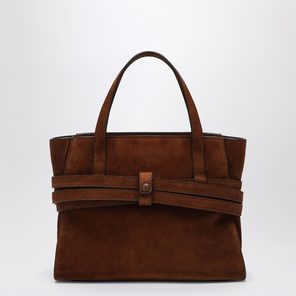 Moschino Medium Handbag in Brown Suede Moschino