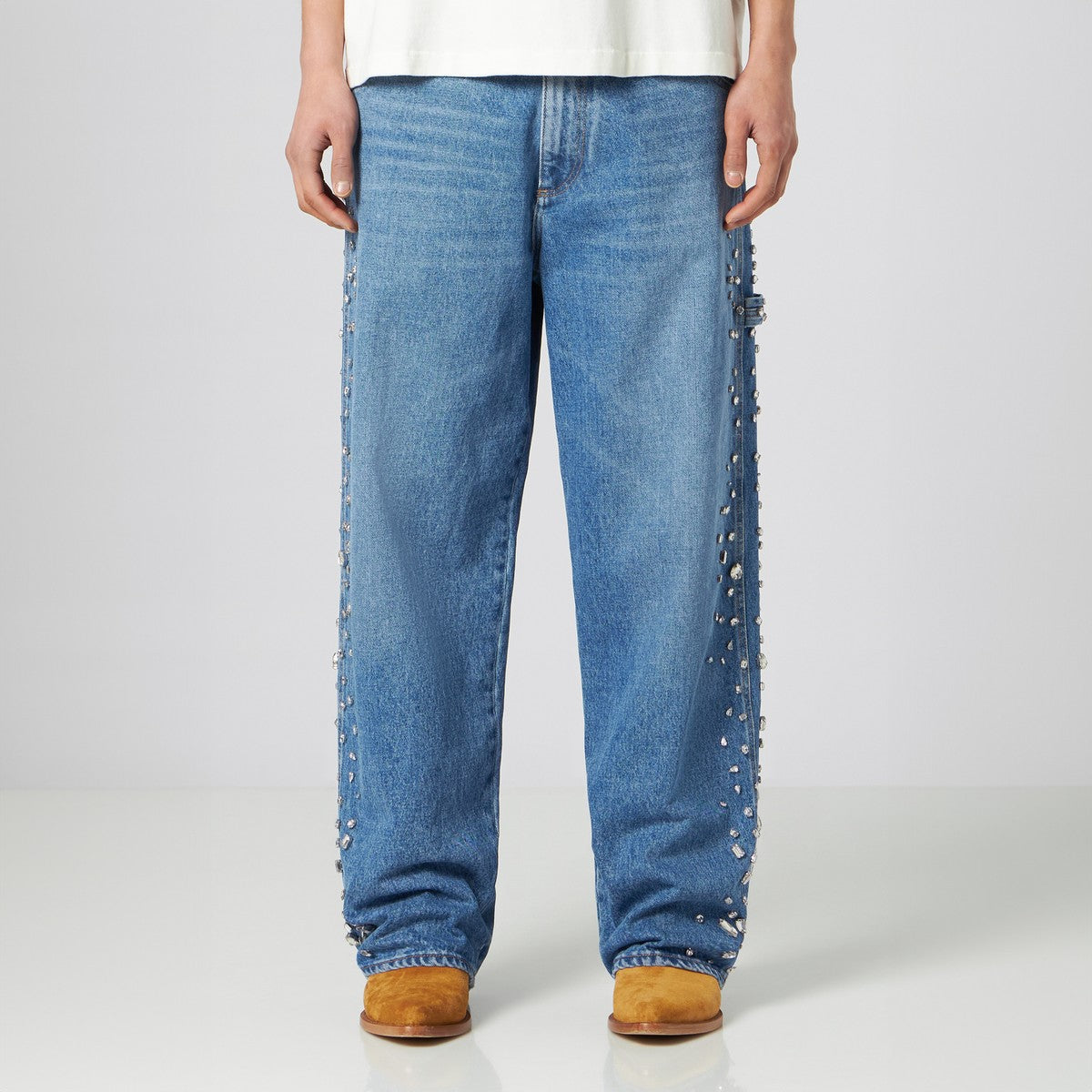 1989 STUDIO Over denim pants Crystals 1989 STUDIO